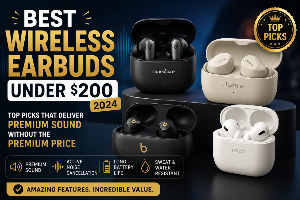 BEST WIRELESS EARBUDS UNDER 200 DOLLARS 2024