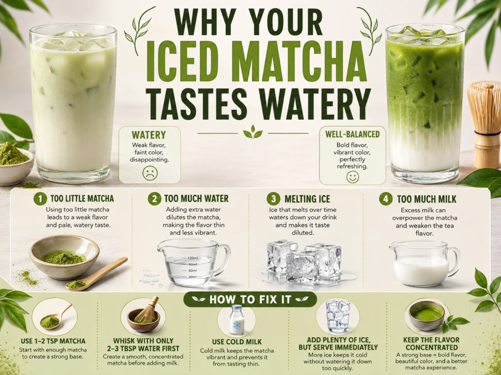 Why Your Iced Matcha Tastes Watery